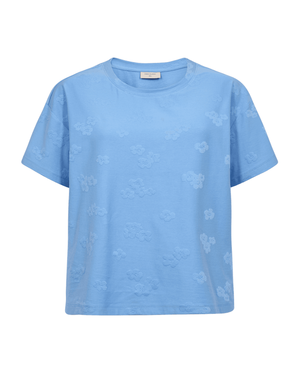 ZIPREA T-SHIRT - HIMMELBLÅ