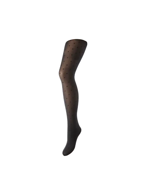 NIKOLINE STRØMPEBUKSE 20 DEN DOTS TIGHTS - SORT