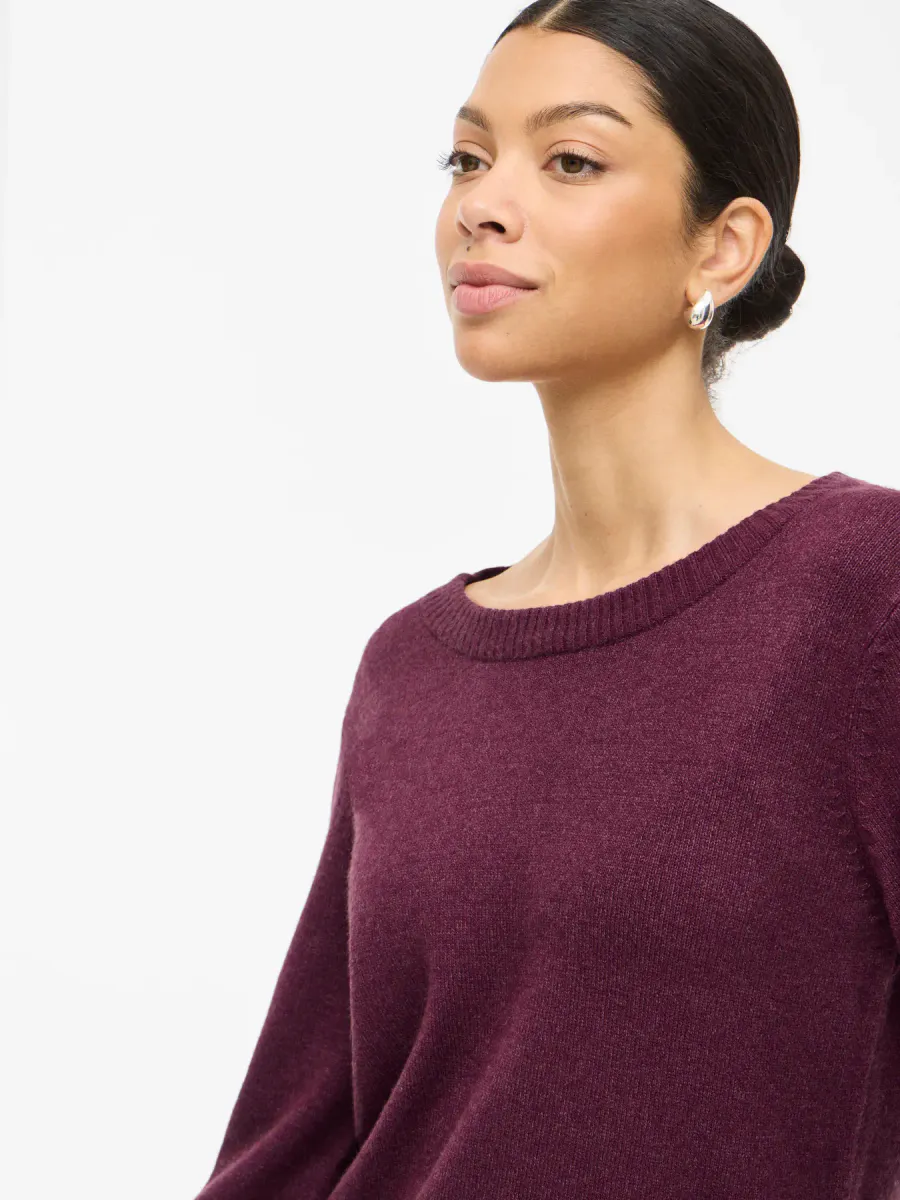 VIRIL GENSER O-NECK - PLOMME