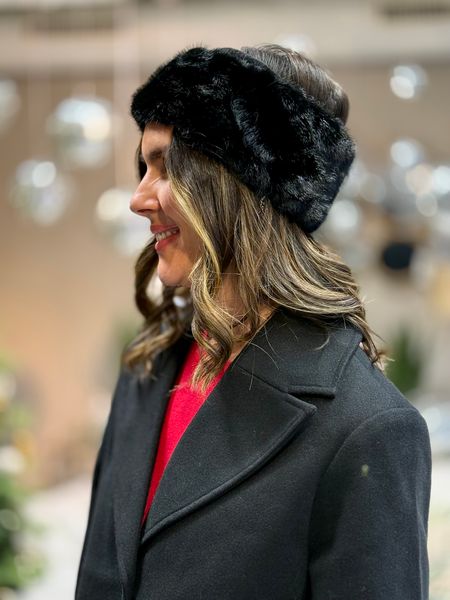 Hovedbilde FAUX FUR PANNEBÅND - SORT