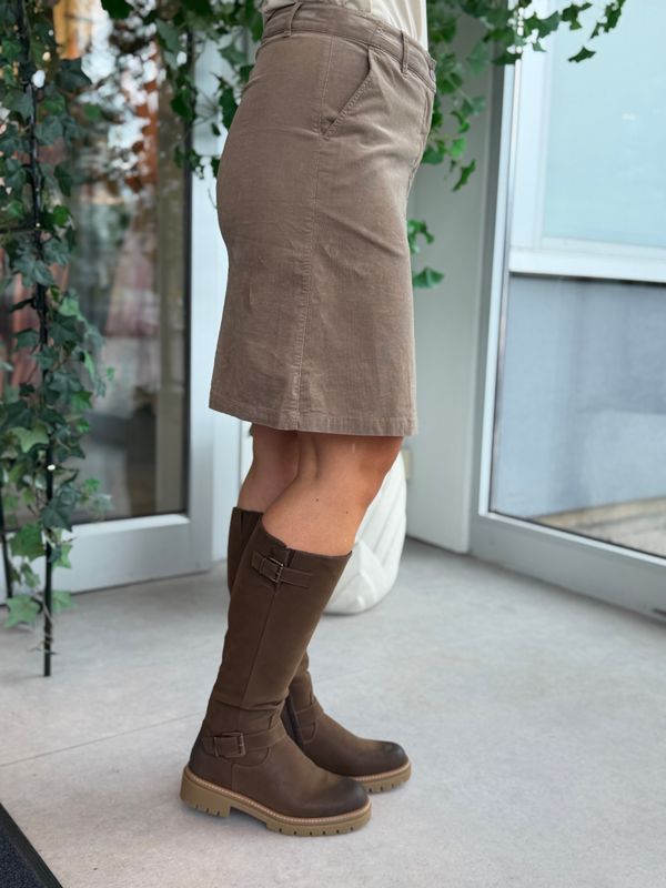 OLANA BABYCORD SKJØRT - TAUPE