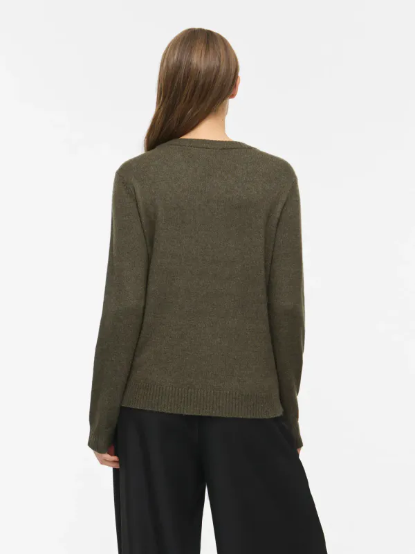 VIRIL GENSER O-NECK - OLIVEN
