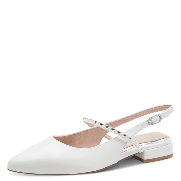 Hovedbilde PUMPS LAV M/SLINGBACK & STRASS - IVORY