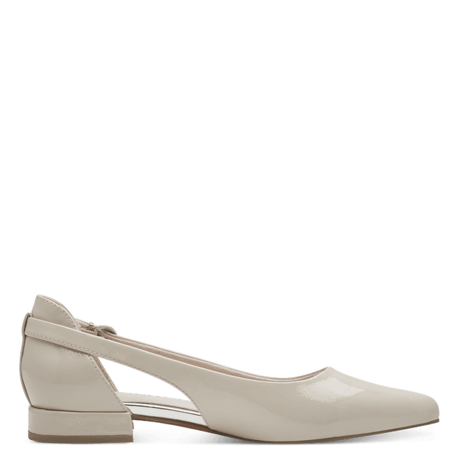 Hovedbilde PUMPS LAV M/SPENNE GLOSSY - SAND