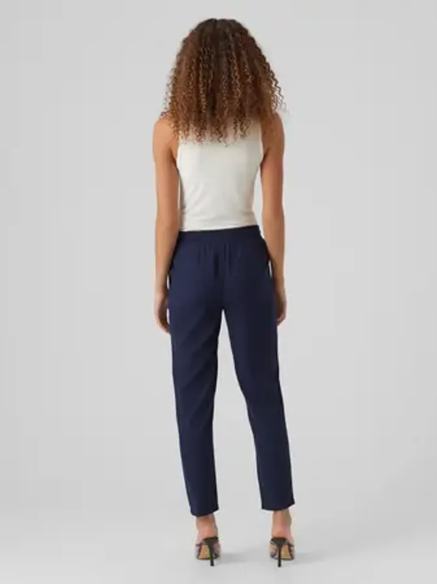 JESMILO LIN/VISCOSE BUKSE - NAVY