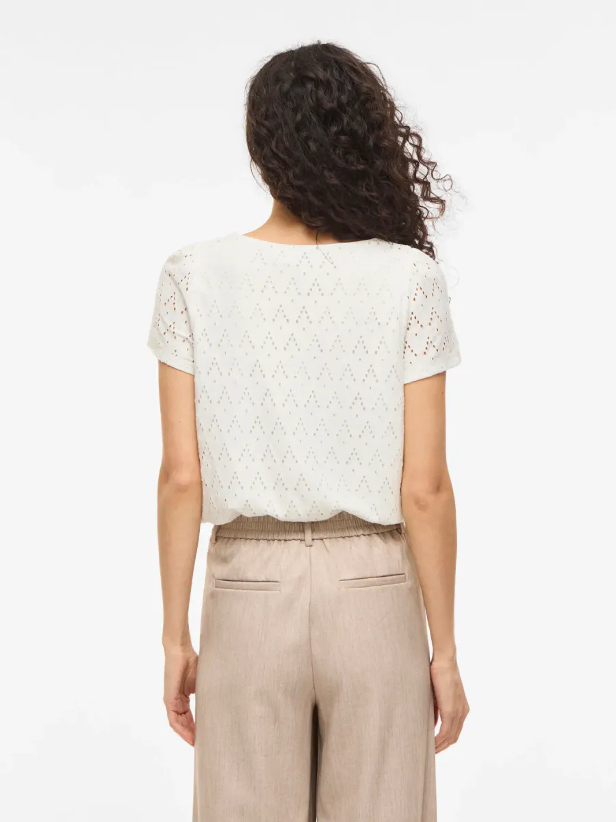 AMALINA TOPP EMBRO - OFFWHITE