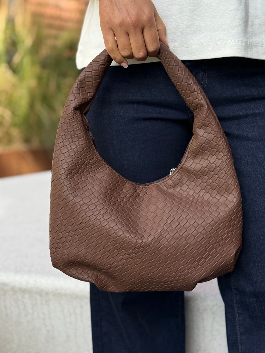 JENNI VESKE FLETTET - BROWN FUDGE