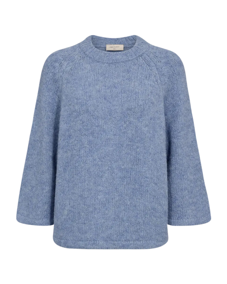 GRSLULU GENSER 3/4 ERM - JEANSBLÅ MELERT
