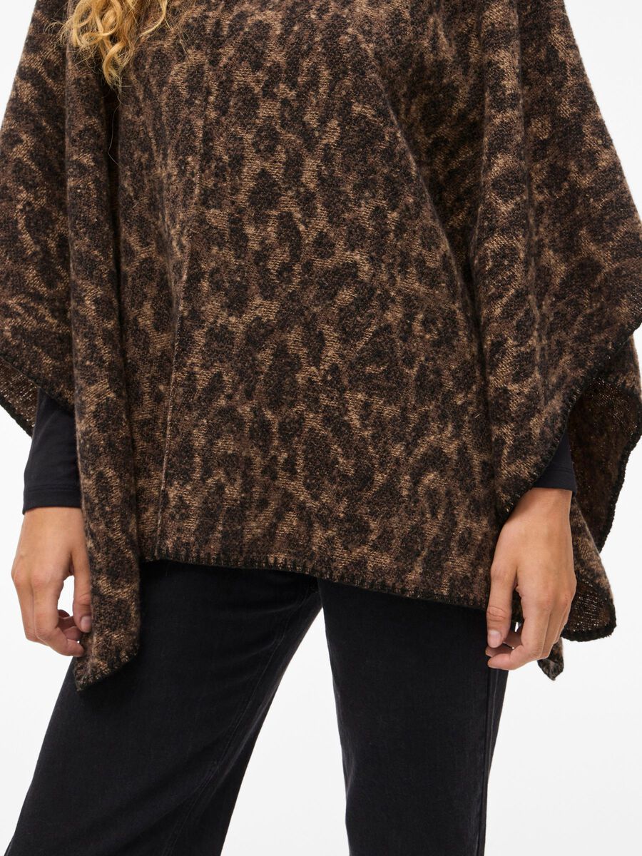 PAULINE PONCHO - SORT/LEO