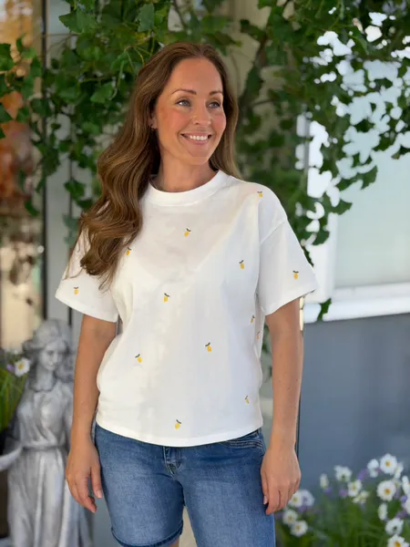 Hovedbilde MONIE T-SHIRT LEMONS - HVIT