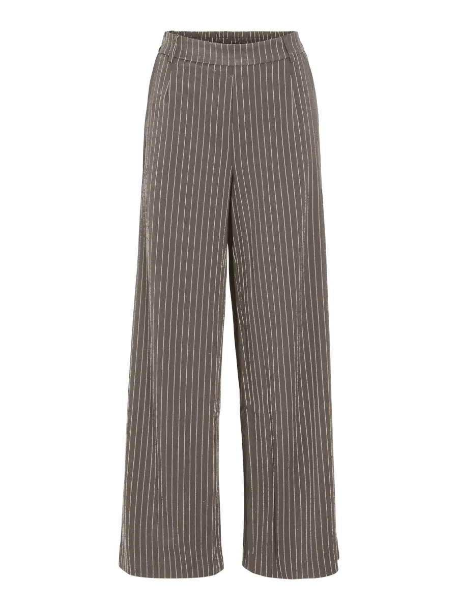 VARONE RETT BUKSE PINSTRIPE - MULDVARP / BIRCH