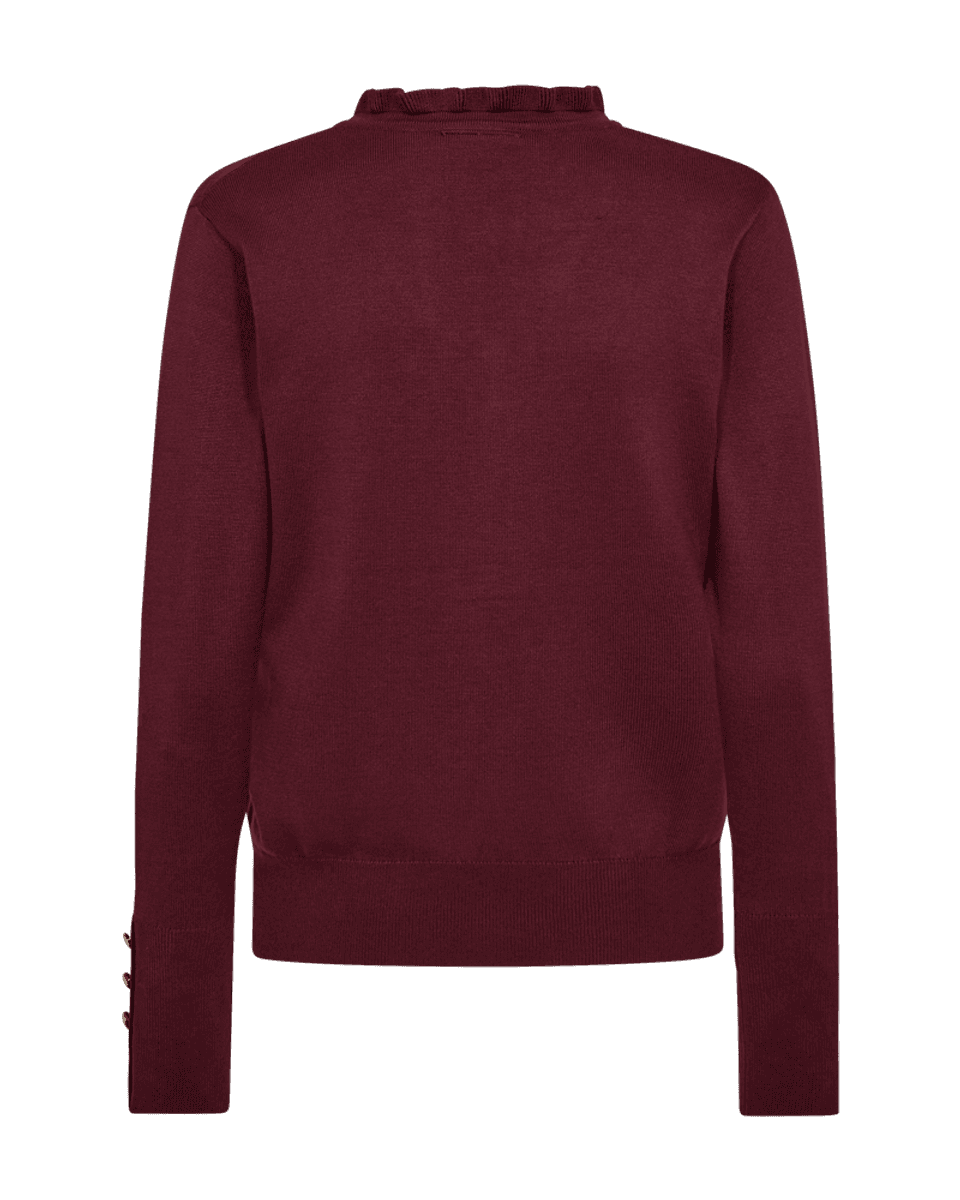 KATIE GENSER FRILL M/KNAPPER - PLOMME