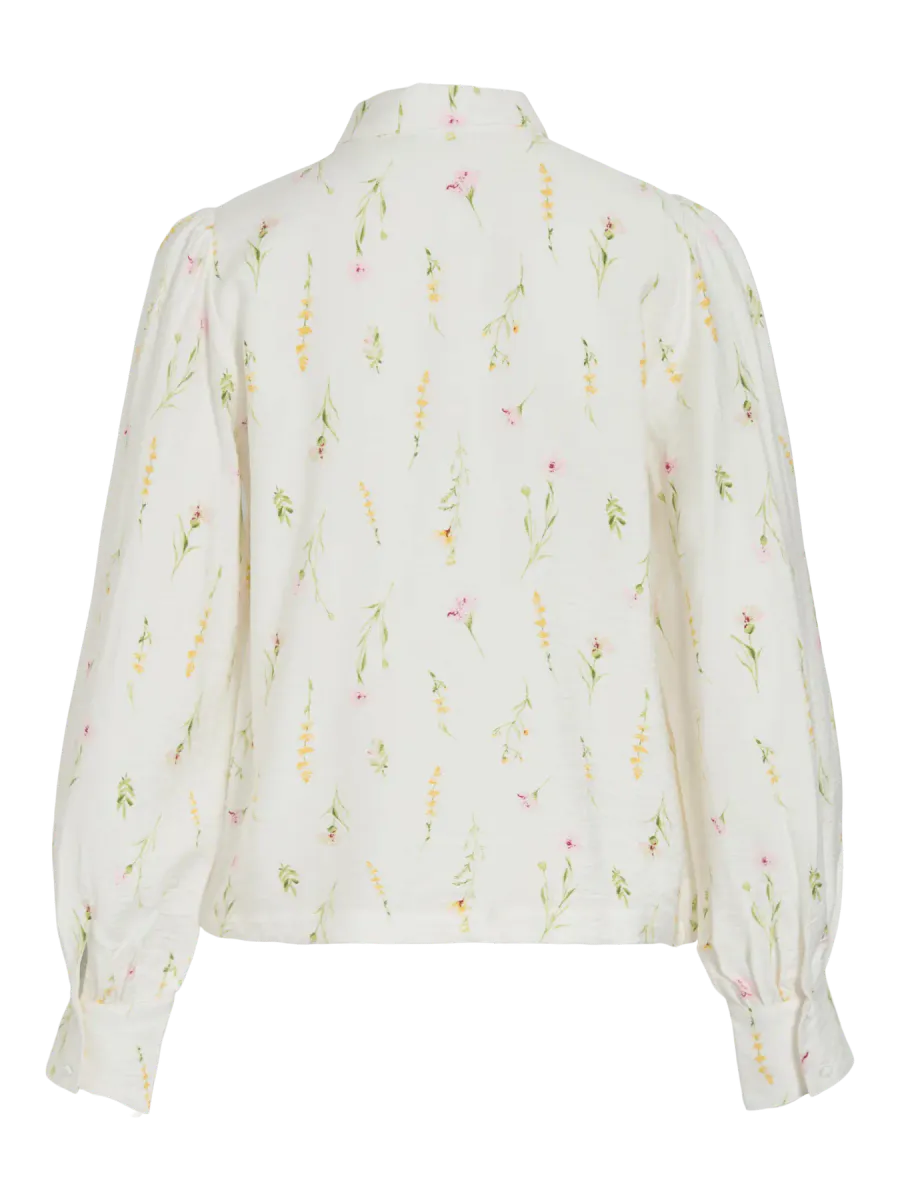 GITI LORE SKJORTE FLOWER - OFFWHITE