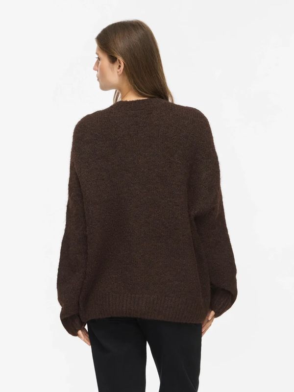 BOWS KNIT GENSER - BRUN MELERT