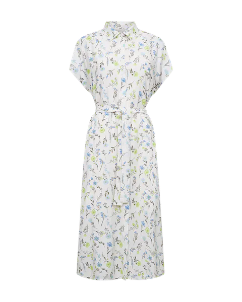 Hovedbilde MOLLI KJOLE FLOWERS - OFFWHITE/GRØNN