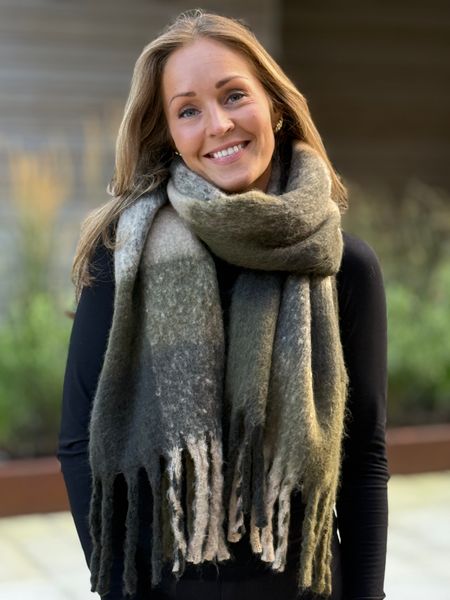 Hovedbilde IVY SKJERF RUTETE - GRØNN / SAND / CREME