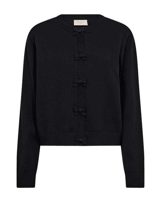 TESSA CARDIGAN M/BOW - SORT
