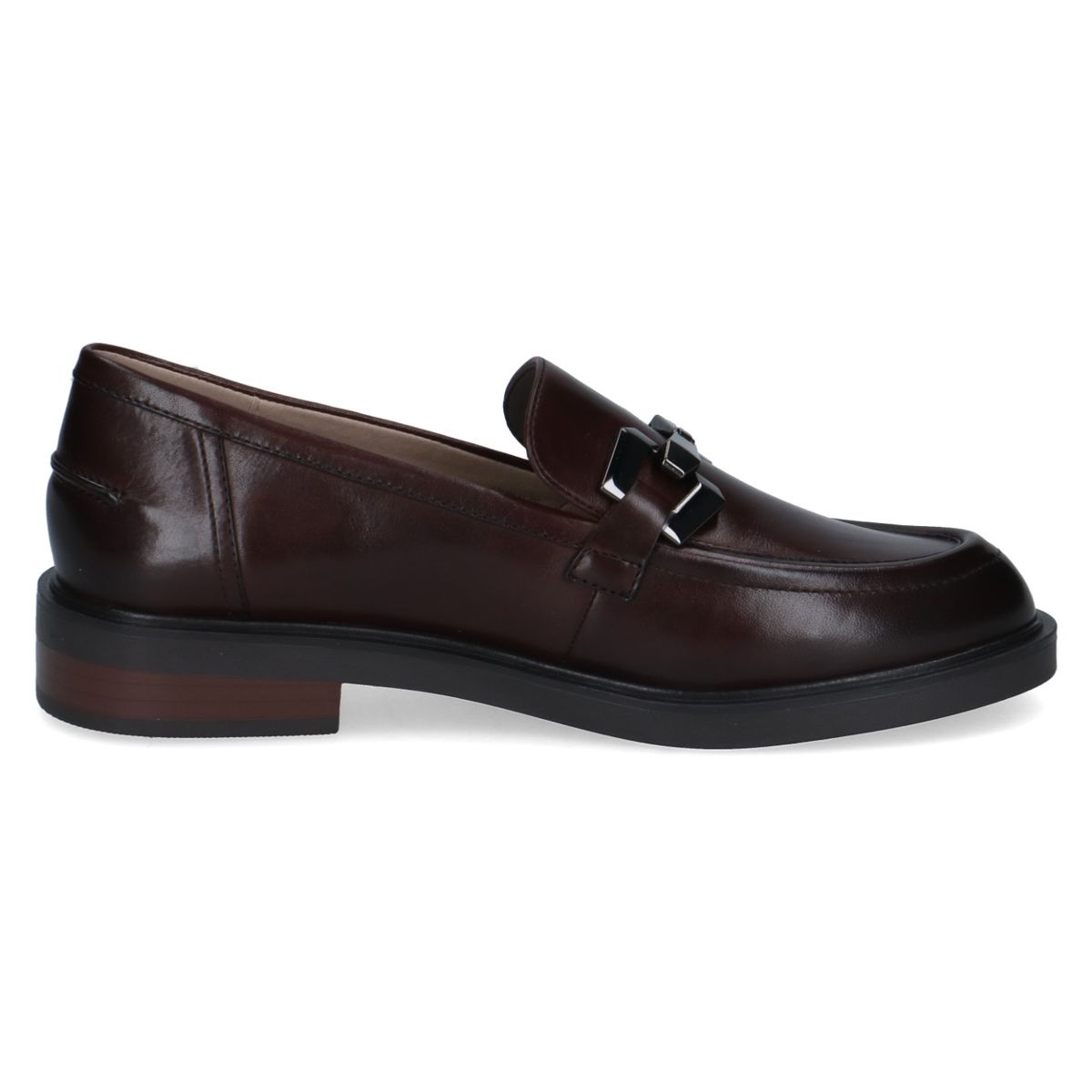 LOAFER I SKINN M/LENKE - BRUN