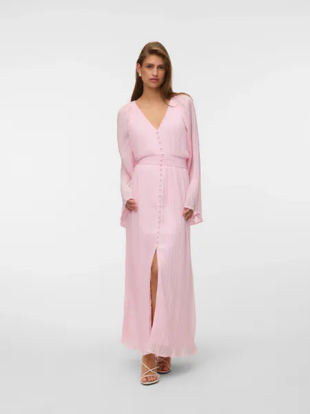 Hovedbilde DORA PLISSE MAXI KJOLE - ROSA