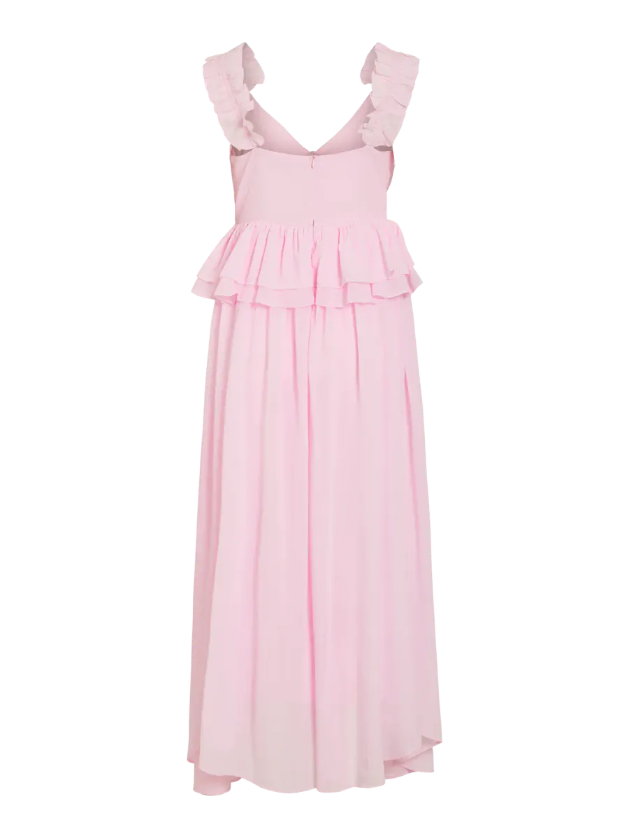 DAISY LANG STROPPE KJOLE - ROSA