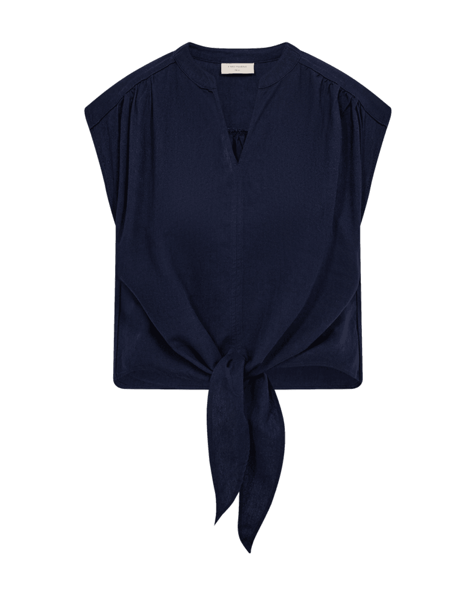LAVISCO TOPP M/KNYTING - NAVY
