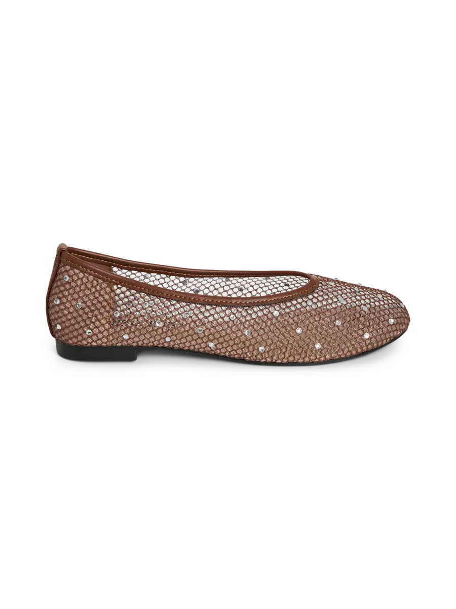 STEPH STONE MESH BALLERINA - BRUN