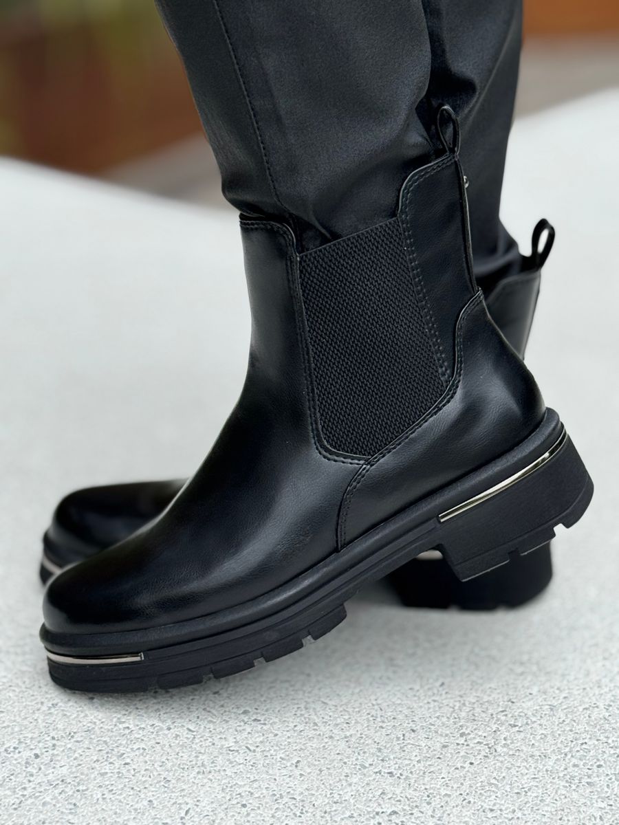 BOOTS M/METALL DETALJ - BLACK