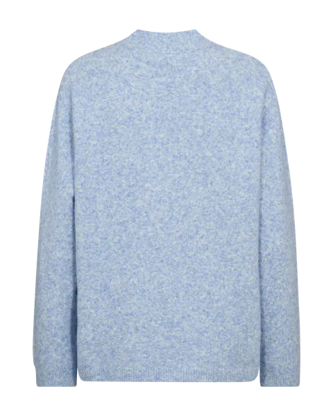 Hovedbilde EVALIN V-HALS PULLOVER - LYS BLÅ MELERT