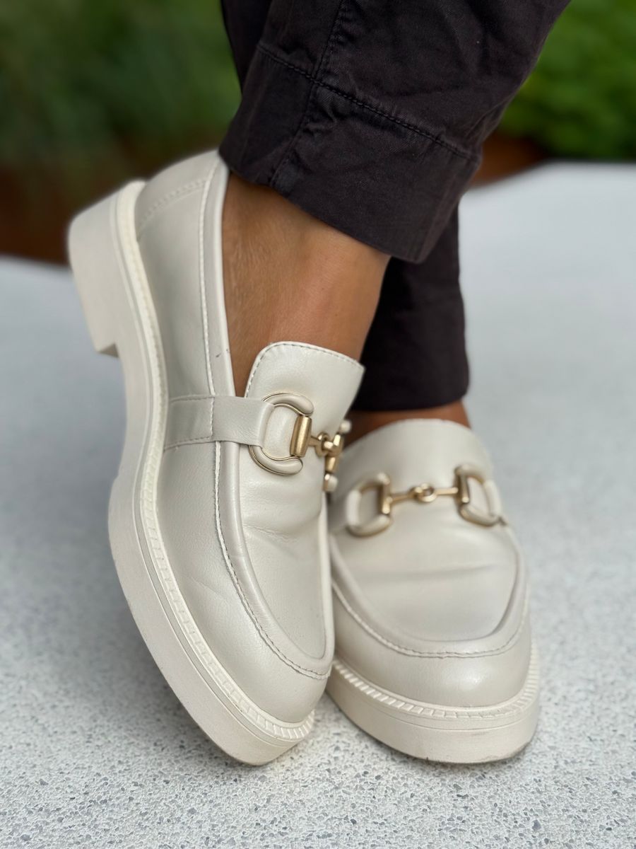 LOAFERS M/LENKE  - CREAM/GULL