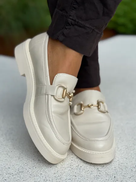 Hovedbilde LOAFERS M/LENKE  - CREAM/GULL