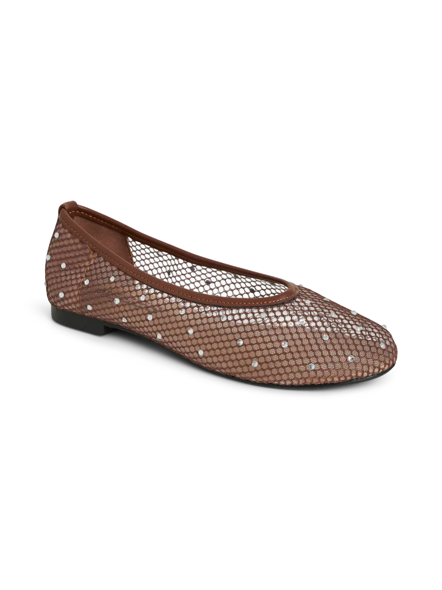 STEPH STONE MESH BALLERINA - BRUN