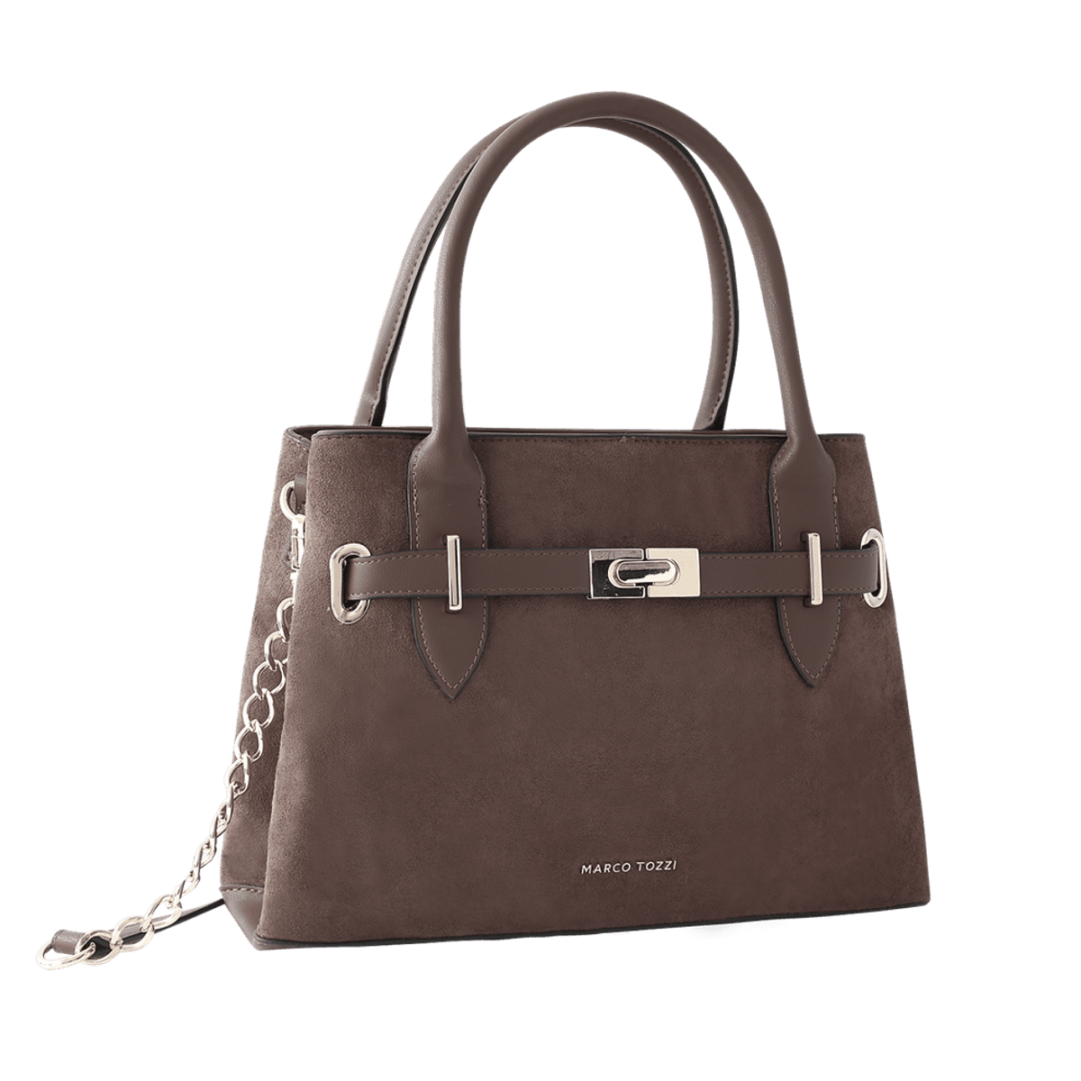 VESKE SEMSKET M/GULL DETALJER - BRUN