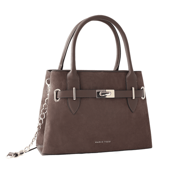 Hovedbilde VESKE SEMSKET M/GULL DETALJER - BRUN