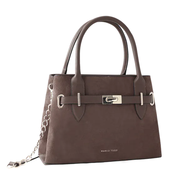 Hovedbilde VESKE SEMSKET M/GULL DETALJER - BRUN