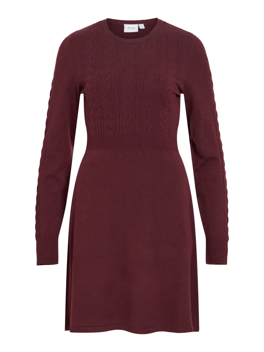 KERRY CABEL KNIT KJOLE - PLOMME