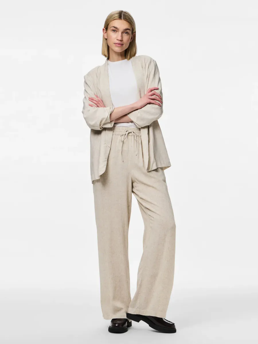 PIA VISCOSE/LIN BUKSE - SAND MELERT