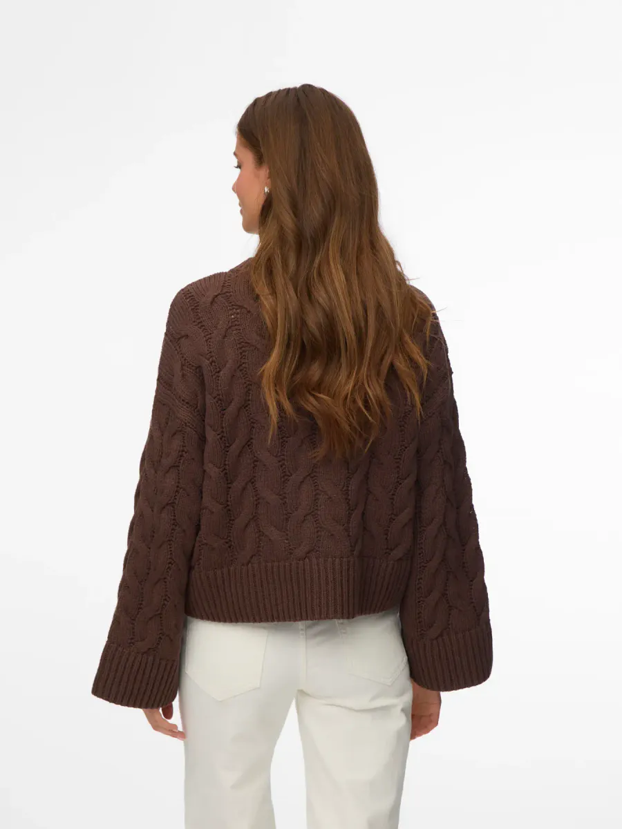 SVEA THEA CABEL CARDIGAN - BRUN