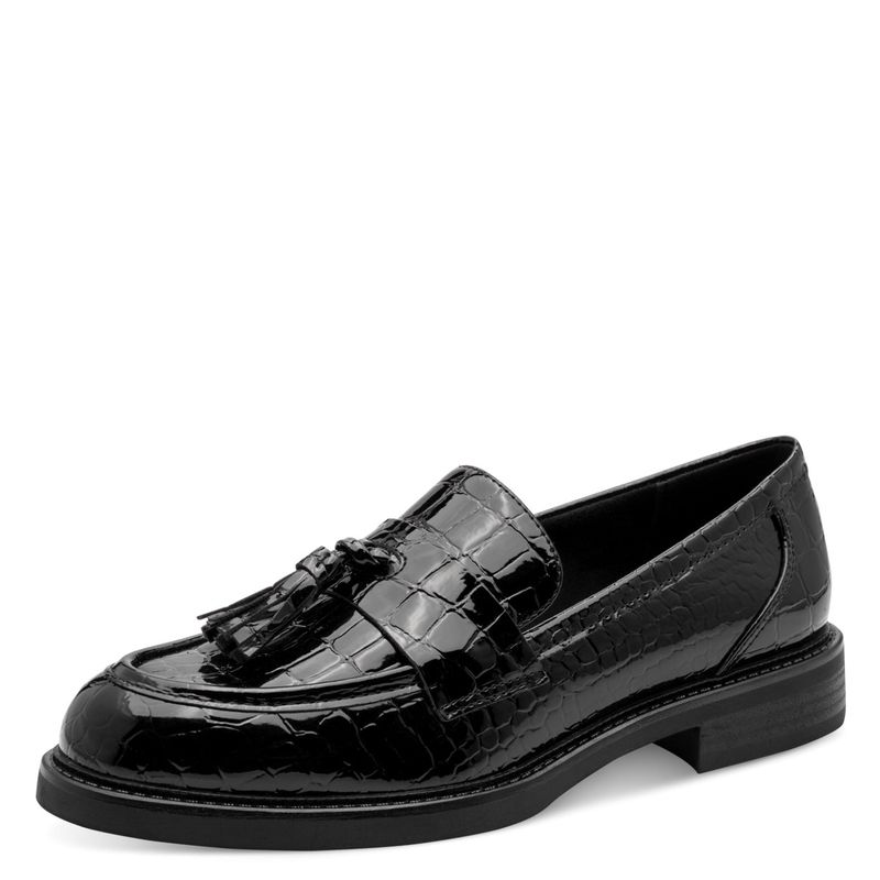 LOAFER - SORT CROCO PATENT