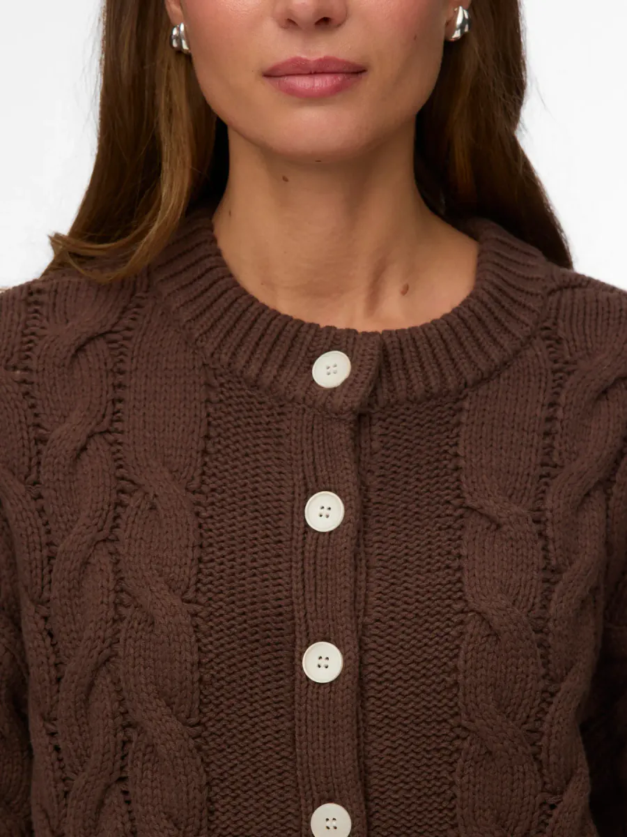 SVEA THEA CABEL CARDIGAN - BRUN