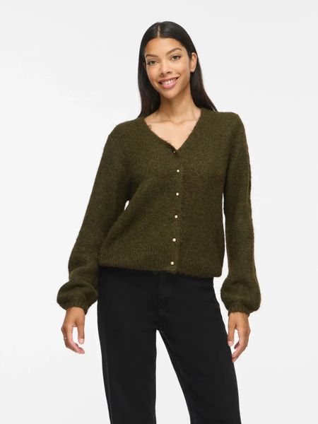 Hovedbilde MARLEY V-HALS CARDIGAN - MØRK GRØNN
