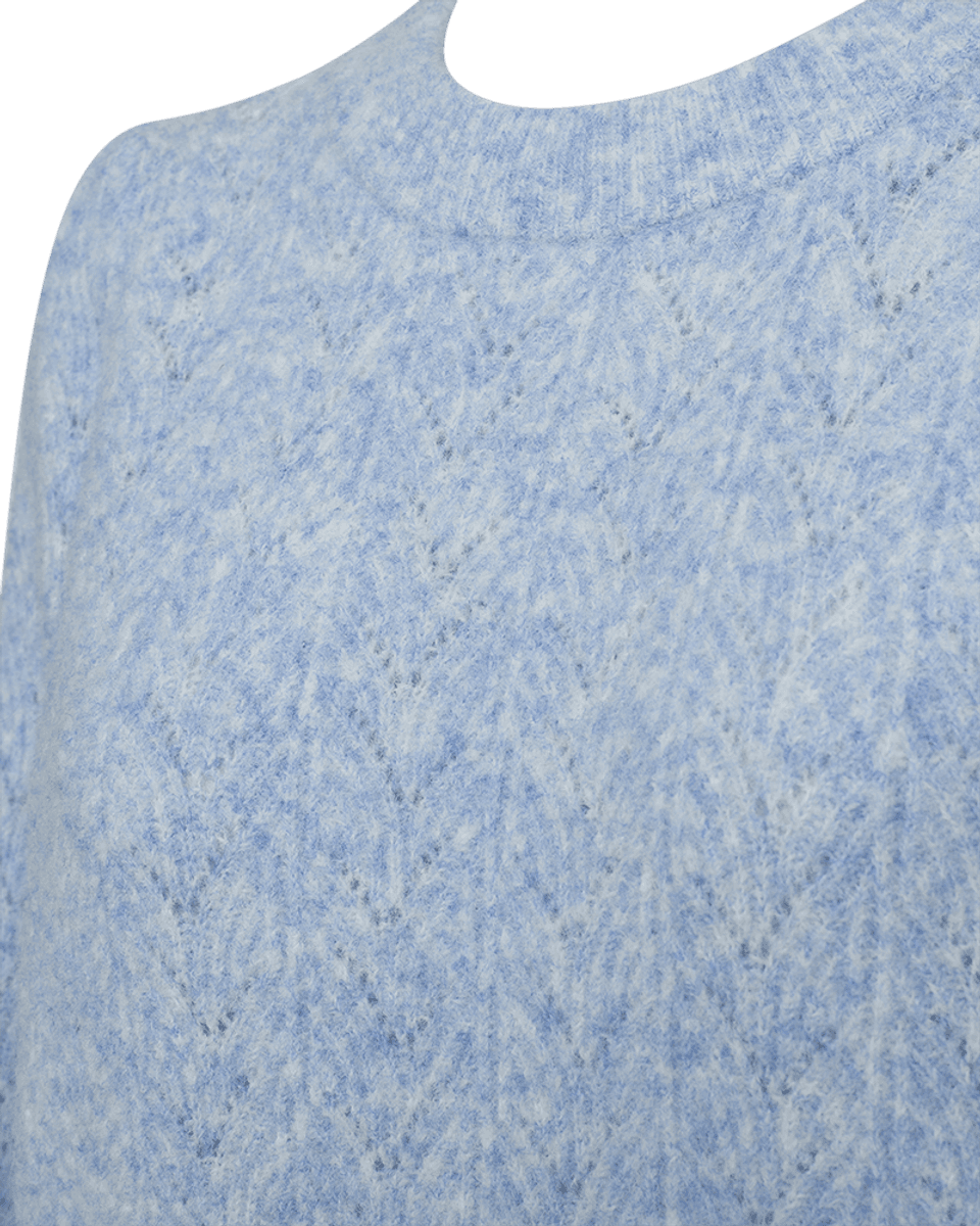 EVALIN PULLOVER - LYS BLÅ MELERT