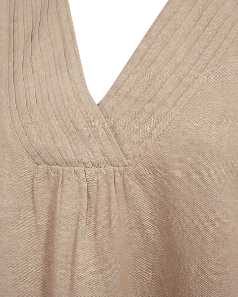 Hovedbilde LAVA LIN/VISCOSE  KJOLE  V-HALS - SAND