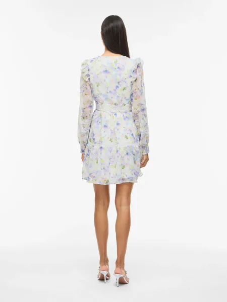 Hovedbilde ROMAN MIDI KJOLE - OFFWHITE/PURPLE