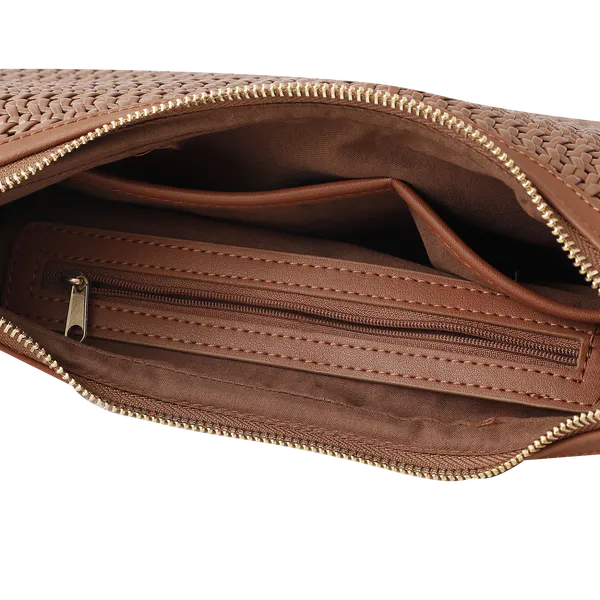 Hovedbilde VESKE BUET M/STRUKTUR - COGNAC