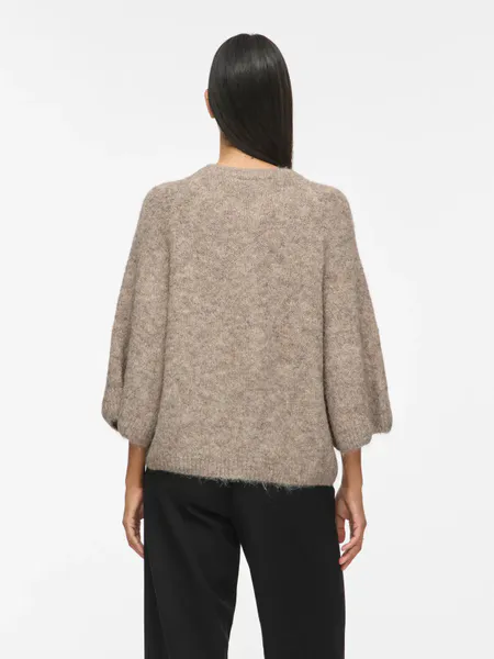 Hovedbilde BOWS 3/4 KNIT CARDIGAN M/METALL KNAPPER - CAMEL ...