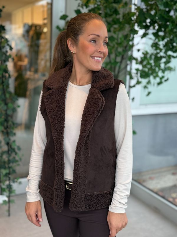 LAMBY VEST - BRUN