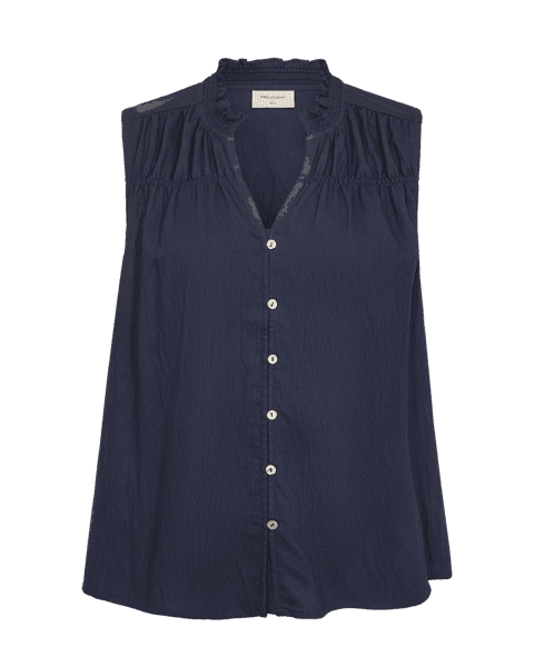 Hovedbilde ALLY ERMLØS BLUSE - NAVY