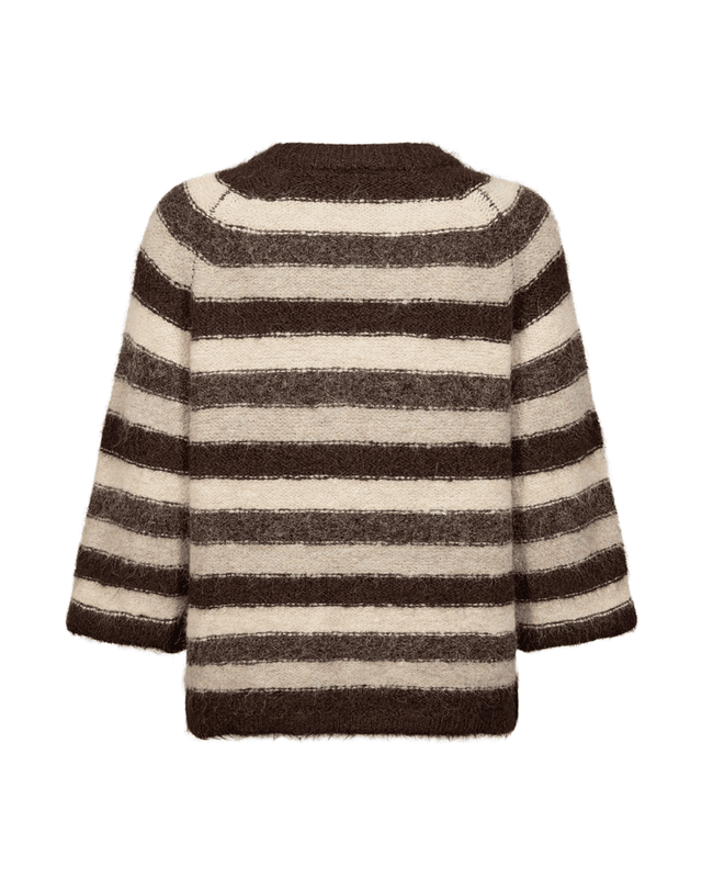 LULU GENSER M/STRIPER - BRUN/CREAM