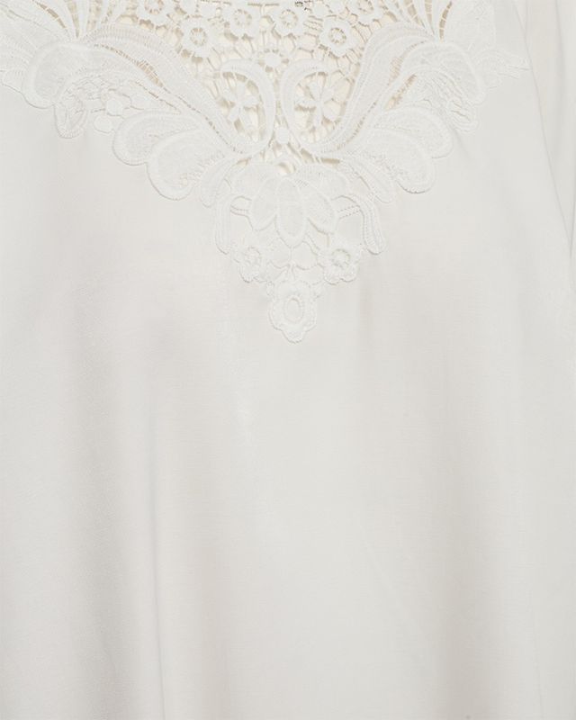 SAZY BLUSE M/EMBRO - OFFWHITE