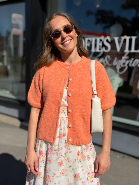 Hovedbilde KARA CARDIGAN 2/4 ERM - ORANGE MELERT